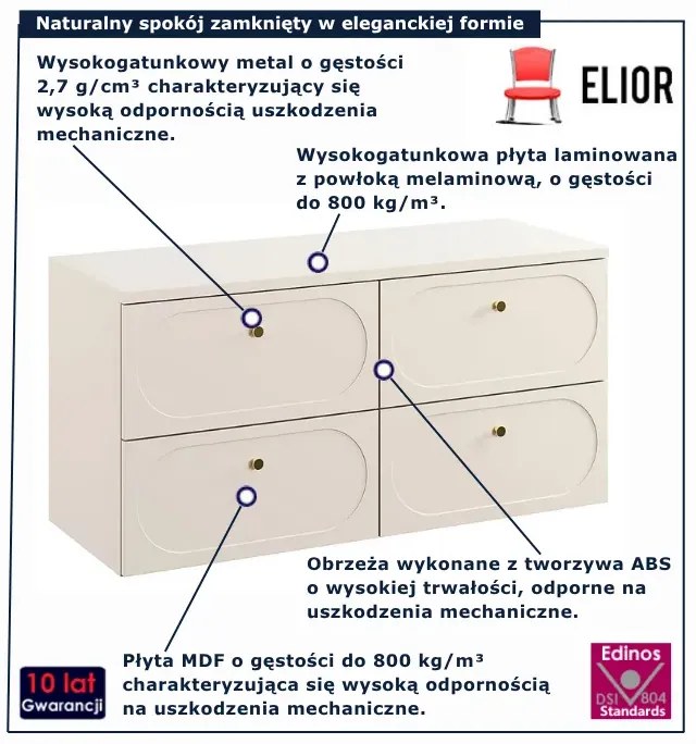 Kaszmirowa szafka łazienkowa z szufladami S3-L00