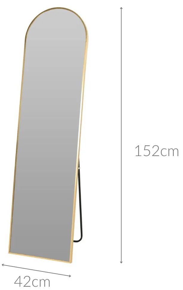 Stojące lustro z podparciem, 150 cm