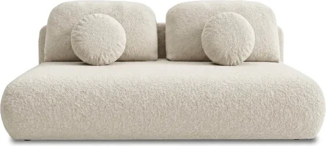 Sofa BASE Rozkładana Dwuosobowa Beżowa Boucle Japandi