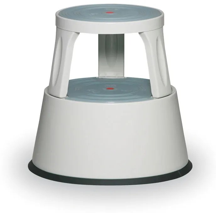 Taboret mobilny stalowy, szary