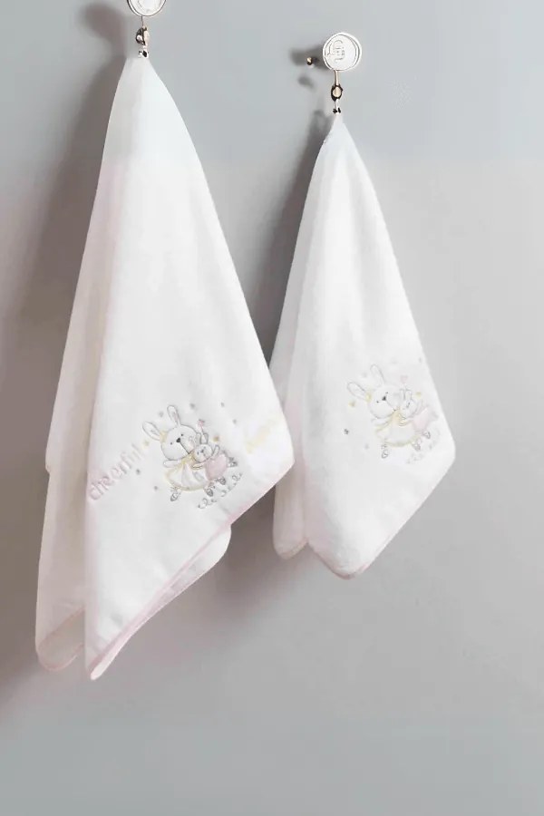 Podarunkowy zestaw ręczników dla dzieci BUNNY, 2 szt Niebieski