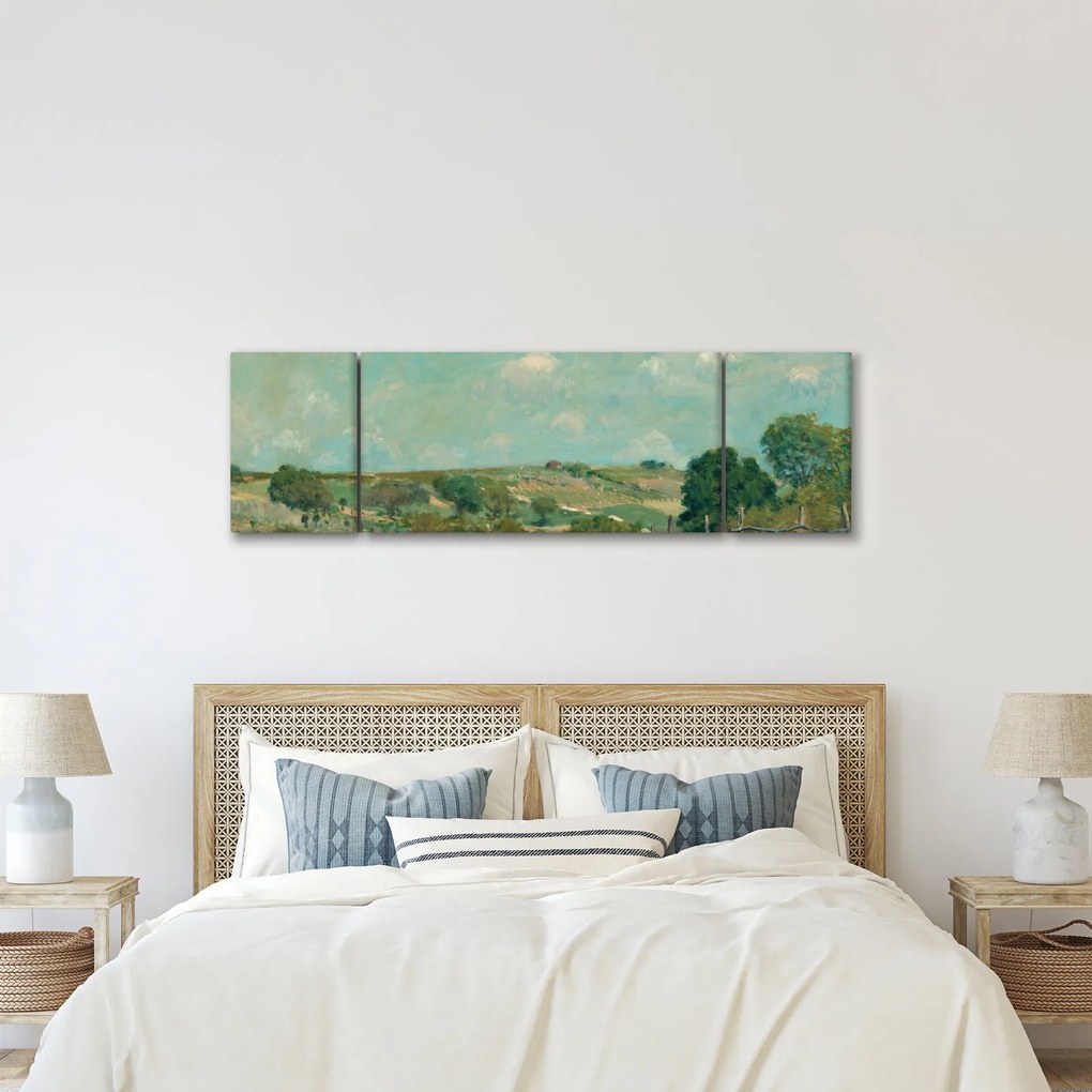 Obraz - Alfred Sisley, Meadow, reprodukcje (170x50 cm)