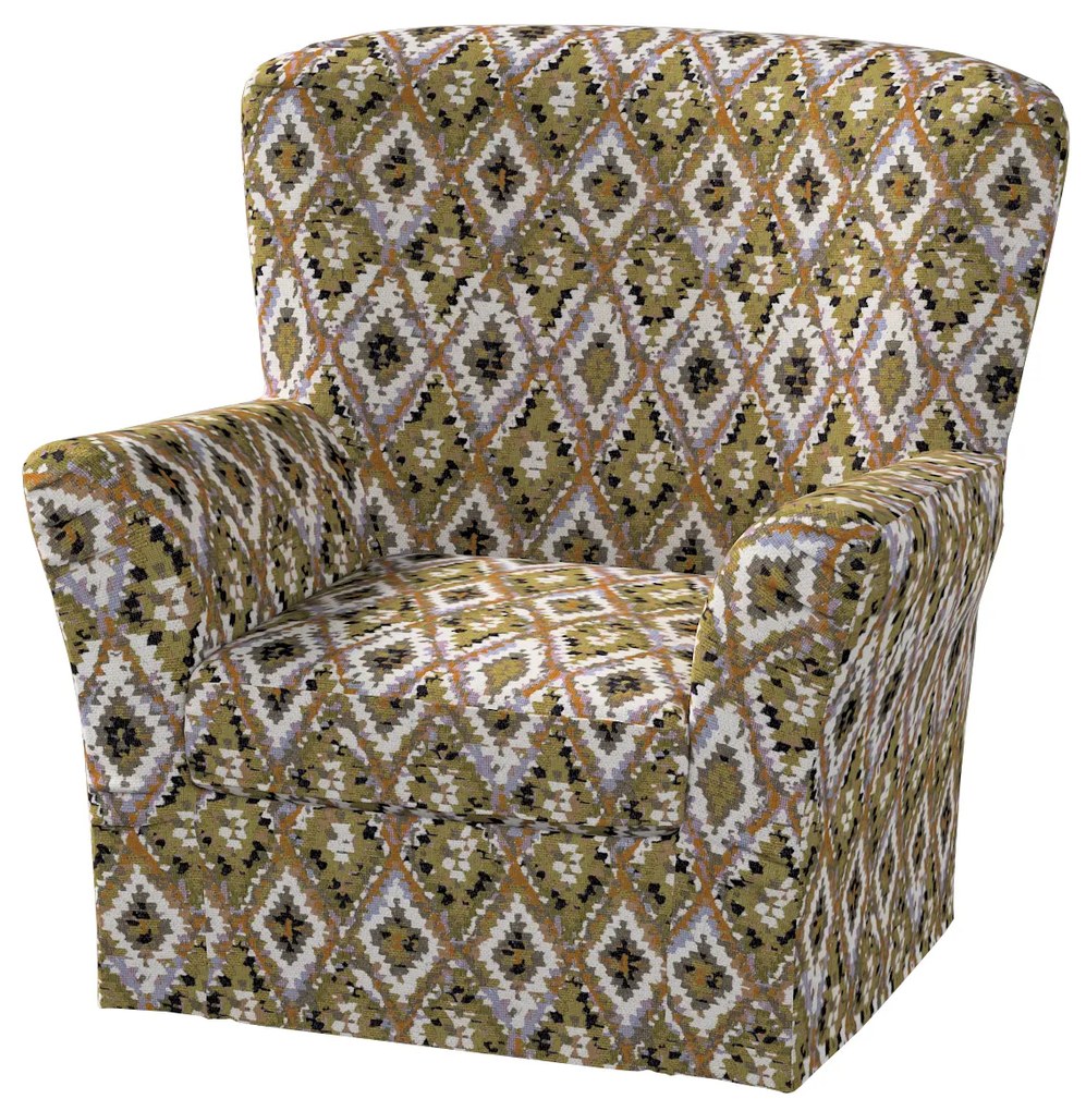 Pokrowiec na fotel Tomelilla wysoki z zakładkami