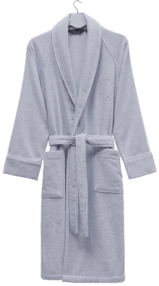 Modalowy unisex szlafrok DELUXE Jasnoniebieski XXL