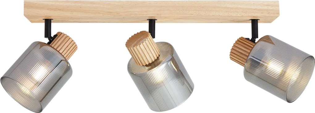 Inteligentny reflektor drewniany z przydymionym szkłem, 3-punktowy, obrotowy i przechylny, z WiFi G45 - Gracy