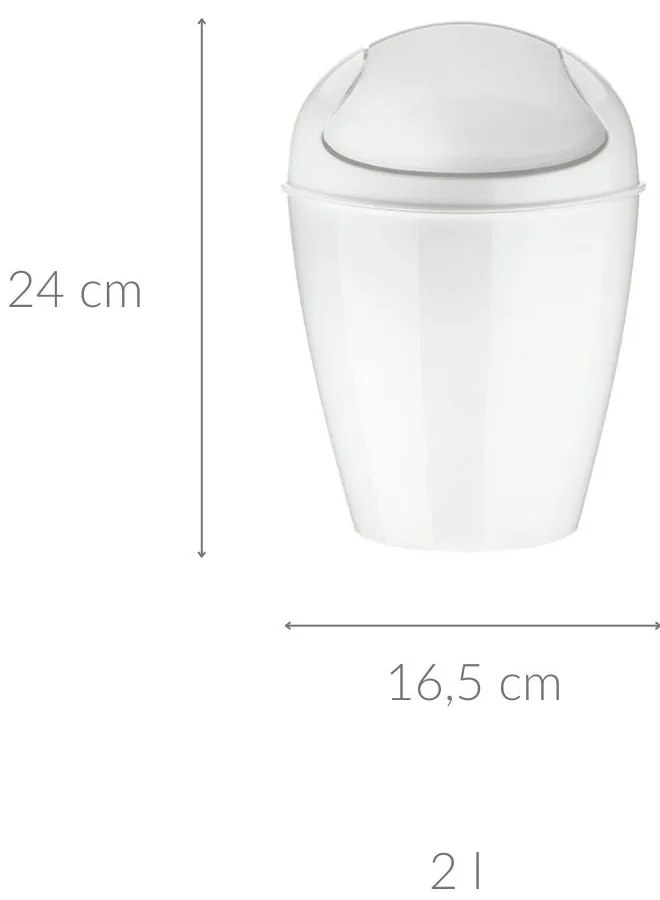Kosz na śmieci DEL XS, 2 l., KOZIOL