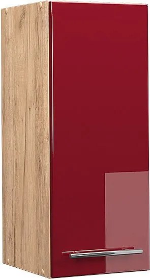 Szafka ścienna bordowa czerwień wysoki połysk 30x34.1x72 fame-line