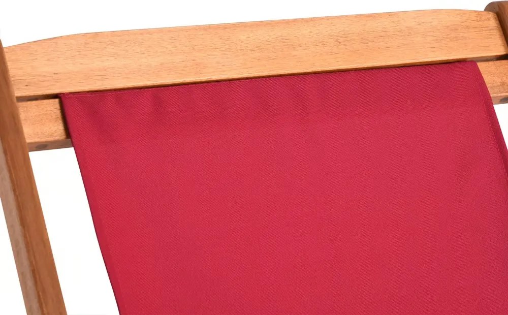 Leżak ogrodowy SIENA, 94x60x94cm, czerwona Casaria