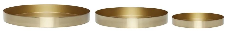 Metalowe tace dekoracyjne zestaw 3 szt. ø 33 cm Embrace – Hübsch