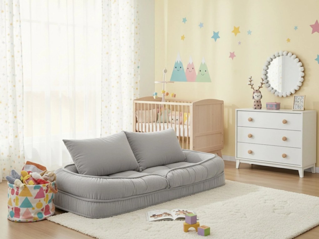 PROMOCJA Relaksacyjny fotel regulowany LAZY SOFA, szary II klasa jakości