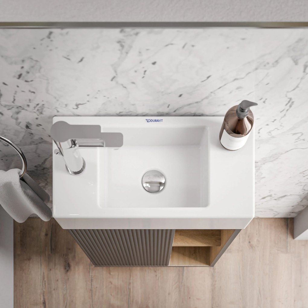 BELDIVO szafka podumywalkowa 50 cm z białą umywalką - drzwi lewe - różne kolory