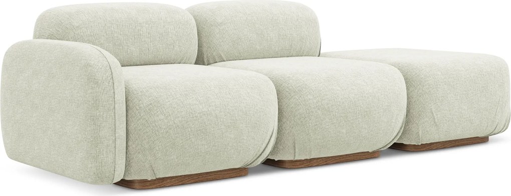 Modułowa otwarta sofa Ailani, tkanina szenilowa