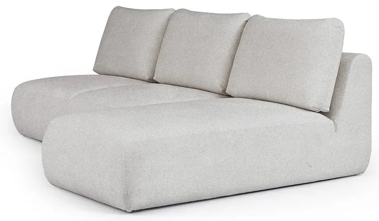 Jasnoszary narożnik z materiału bouclé (prawostronny/z szezlongiem) Mirel – Rodier