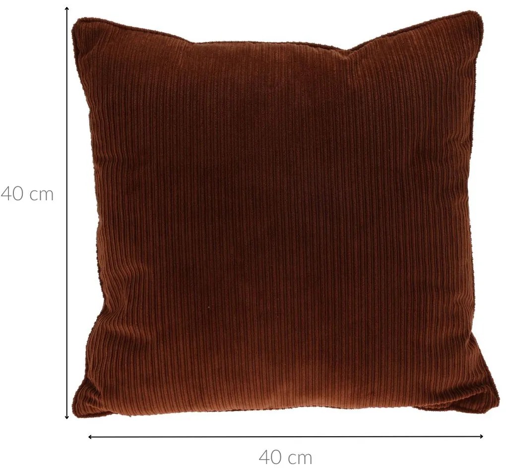 Poduszka dekoracyjna sztruksowa z lamówką, 40 x 40 cm