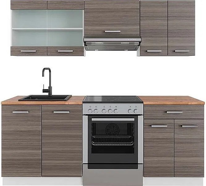 Aneks kuchenny szlachetny szary/biały 200x60x81.6 r-line