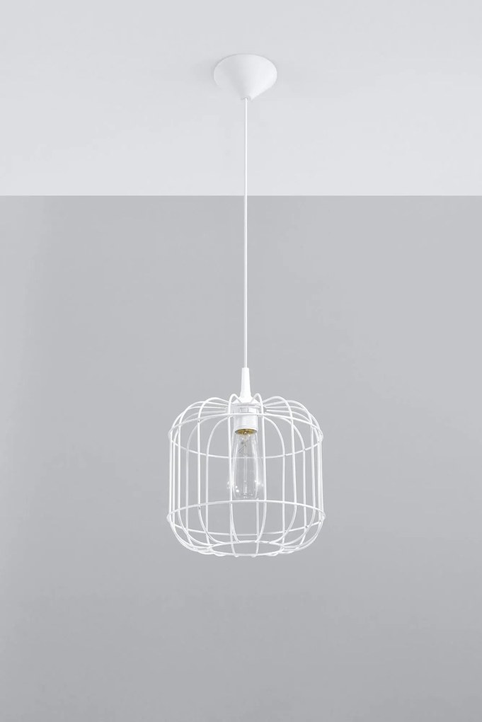 Lampa wisząca loft E842-Celto - biały