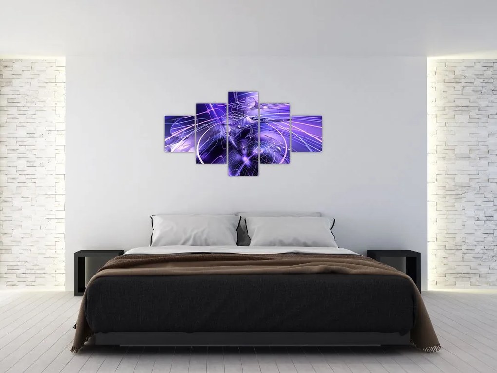 Obraz abstrakcji technicznej (125x70 cm)