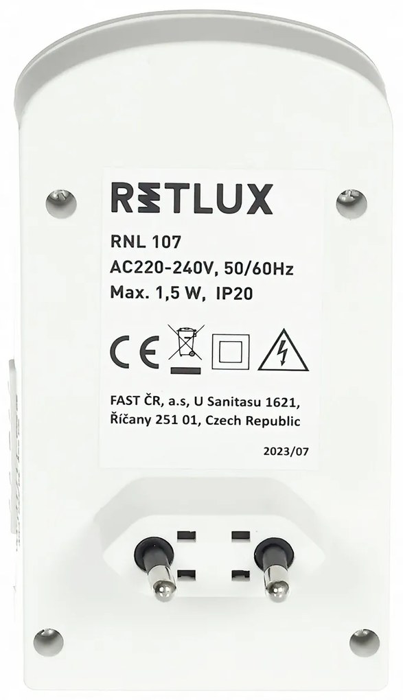 Retlux RNL 107 Nocne oświetlenie LED z czujnikiem PIR, 10 lm