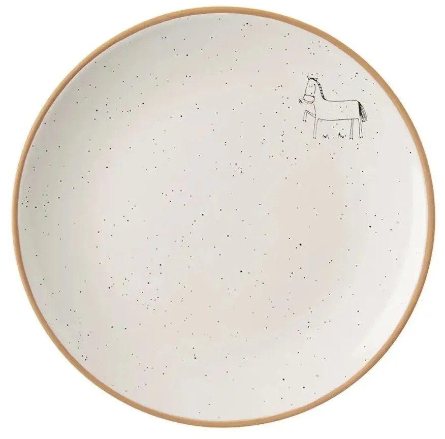 Orion Ceramiczny talerz deserowy Statek kůň,średnica 19,5 cm