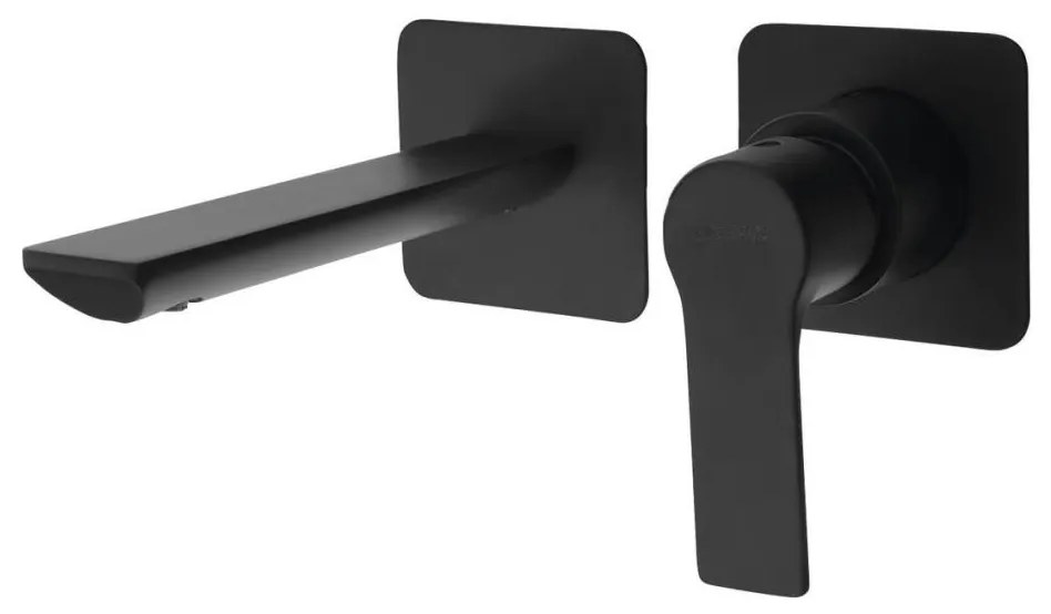 Sapho - Bateria umywalkowa podtynkowa PAX czarny mat