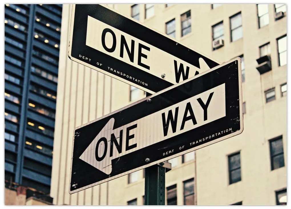 Obraz - New York ONE WAY (70x50 cm)