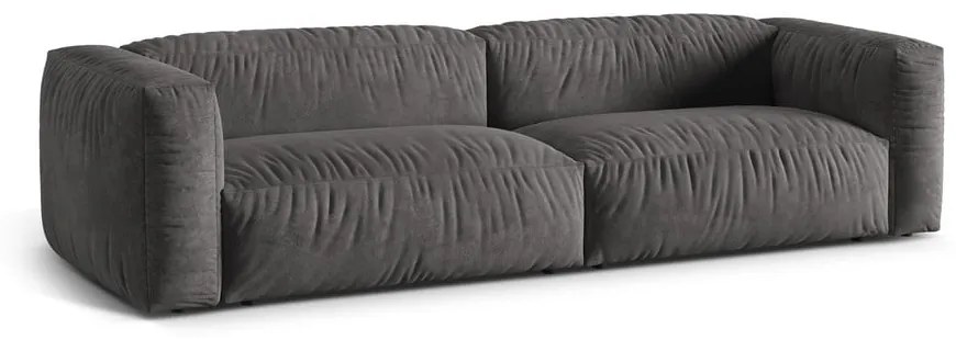 Szara aksamitna sofa modułowa 320 cm Martina – Micadoni