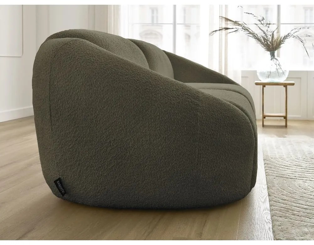 Zielona sofa z materiału bouclé 230 cm Tina – Bobochic Paris