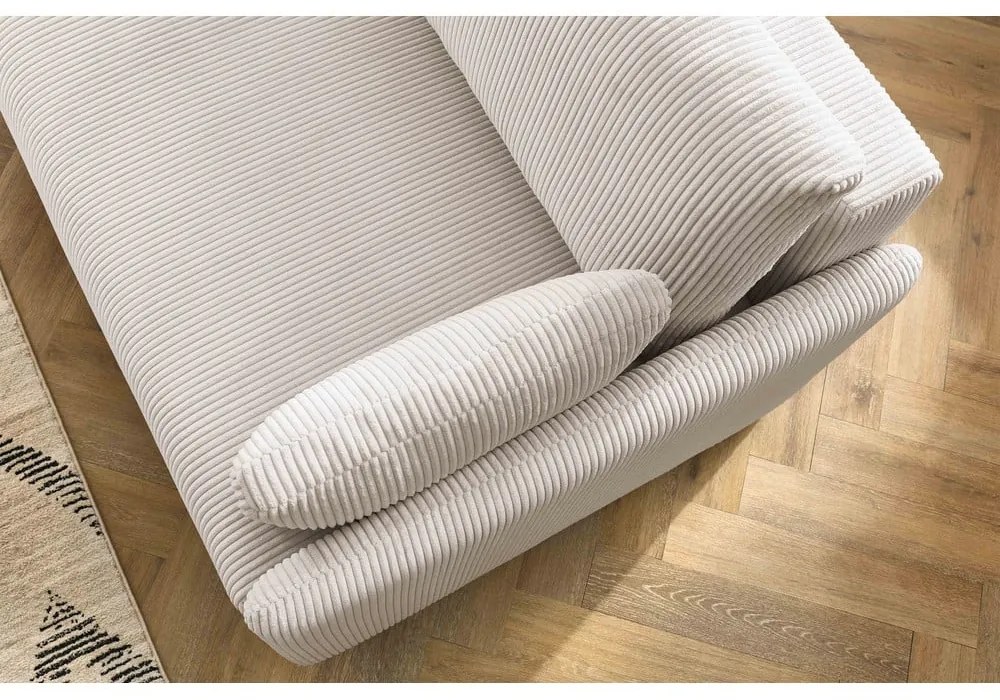 Beżowa sztruksowa rozkładana sofa 211 cm Marcel – Bobochic Paris