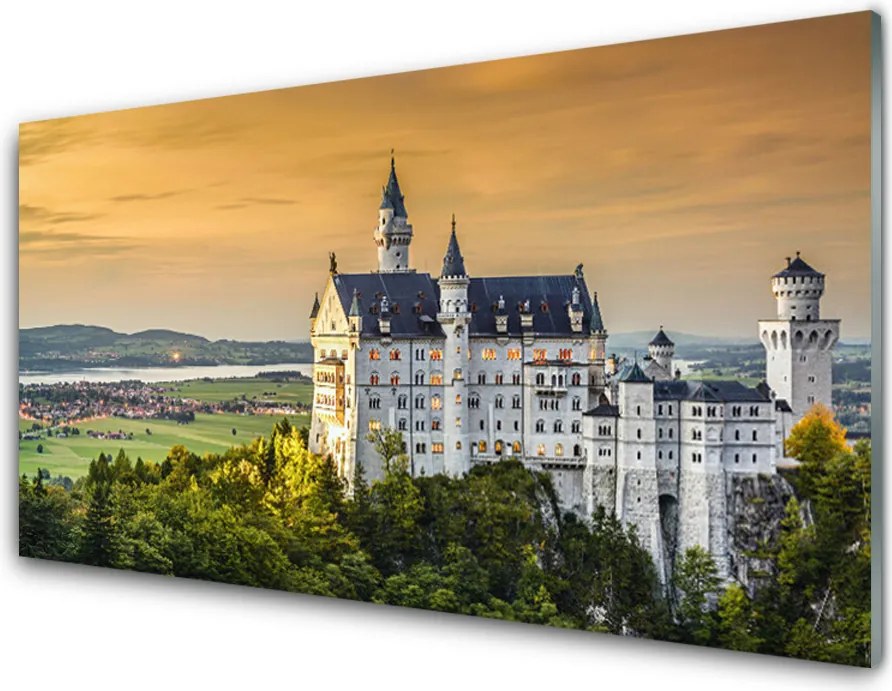 Panel Szklany do Kuchni Majestatyczny Pałac W Górach