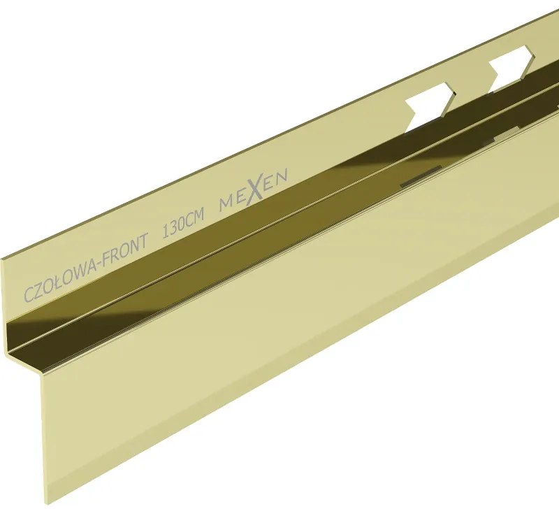 Mexen Line-B listwa brodzikowa czołowa 130 cm, złota - 185003130U
