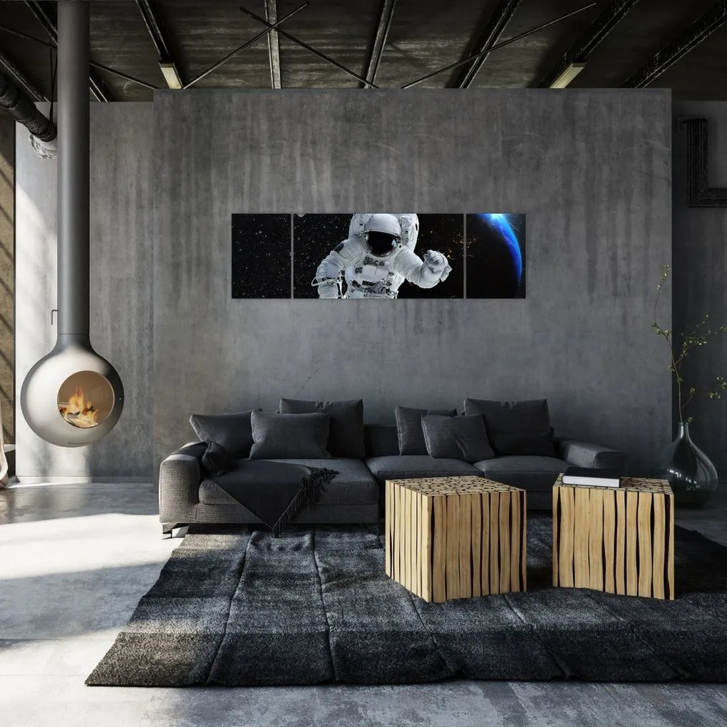Obraz - Astronauta w kosmosie (170x50 cm)