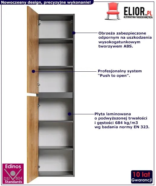 Wiszący słupek łazienkowy w stylu loft - Ondela 2X