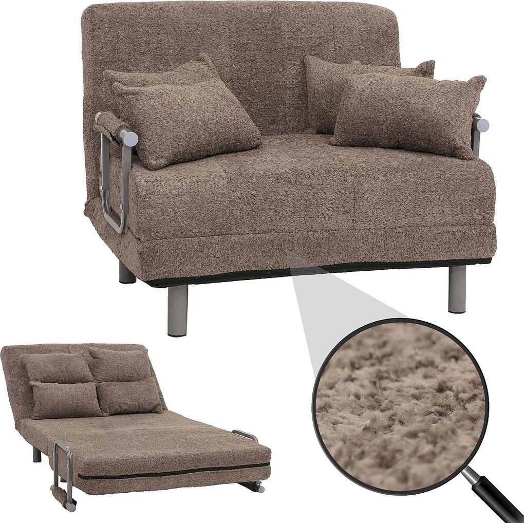 Fotel z funkcją spania MCW-K29,  jasnobrązowy