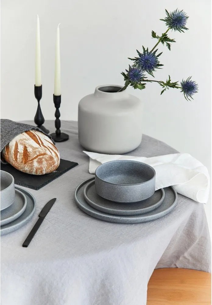 18-częściowy zestaw szarych naczyń z kamionki Bonami Selection Malia