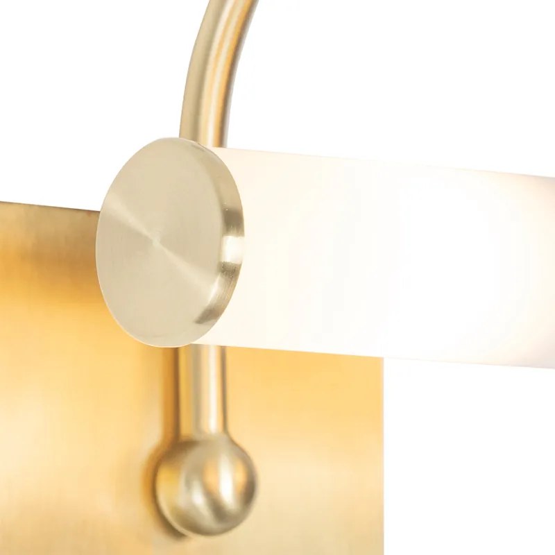 klasyczny Kinkiet / Lampa scienna złoty IP44 2-punktowy - Bath Arc Nowoczesny Oswietlenie wewnetrzne