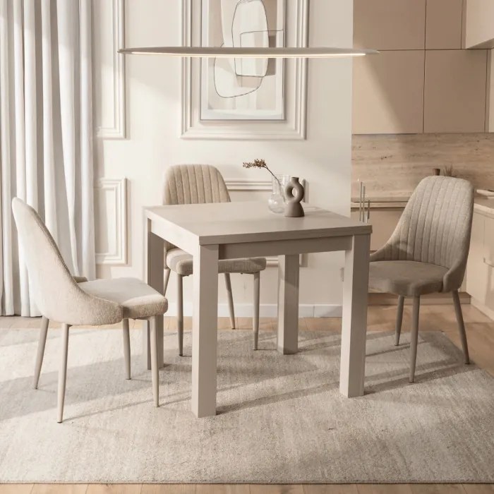 Stół Kwadratowy Rozkładany MAX 80-160 cm Kaszmir Nowoczesny