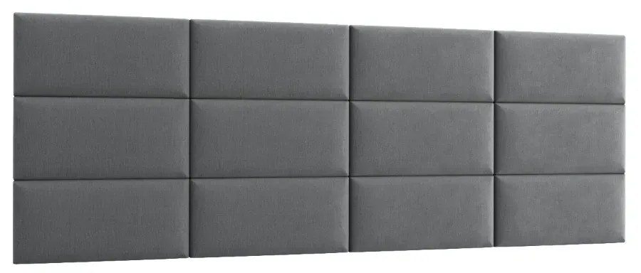 Zestaw 12 paneli tapicerowanych QUADRATTA 240x90 szary ELTAP
