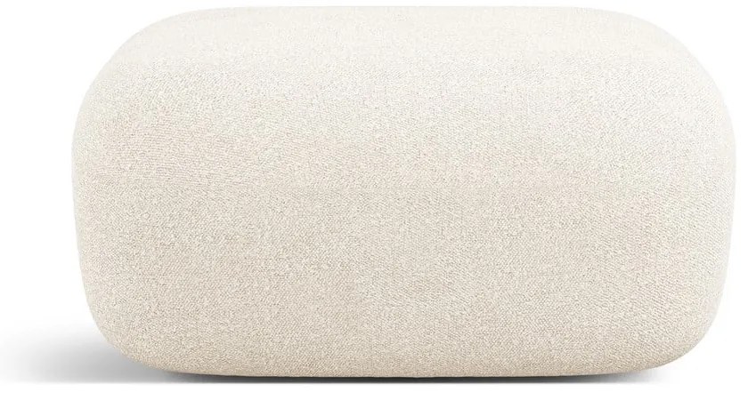 Beżowy podnóżek z materiału bouclé Jenny – Micadoni Home