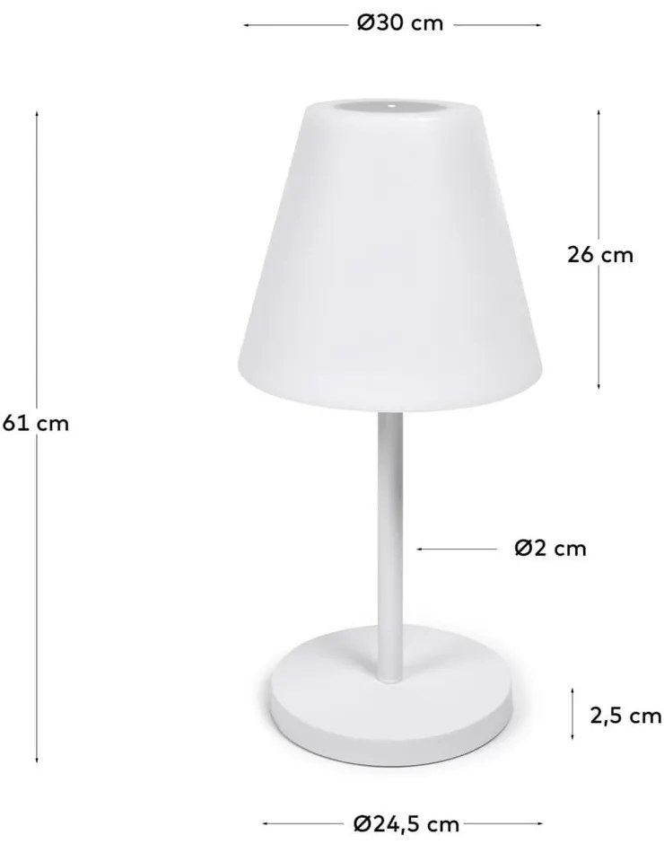Lampa zewnętrzna na USB ze ściemniaczem ø 24,5 cm Amaray – Kave Home