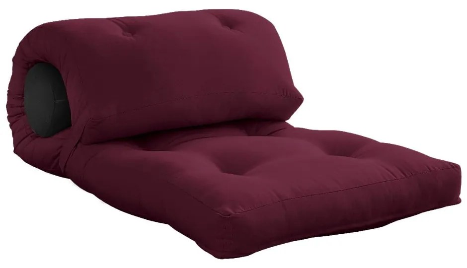 Bordowy materac futon 70x200 cm Wrap Bordeaux/Dark Grey – Karup Design