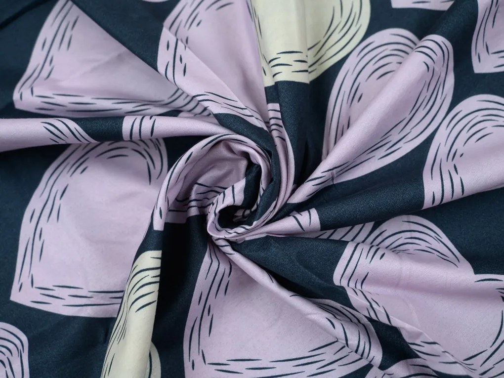 PrzytulneMieszkanie.pl PrzytulneMieszkanie.pl Pościel z mikrofibry VIOLET HEARTS jasnofioletowa Rozmiar pościeli: 2 szt 70 x 80 cm | 160 x 200 cm