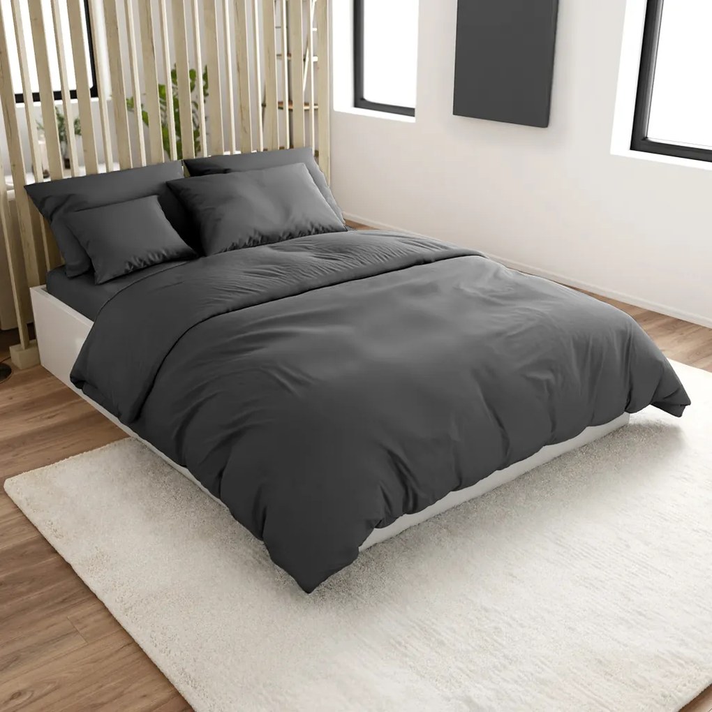 PrzytulneMieszkanie.pl PrzytulneMieszkanie.pl Bawełniana pościel LUX ciemnoszara z hotelową kieszenią Rozmiar pościeli: 70 x 90 cm | 140 x 200 cm