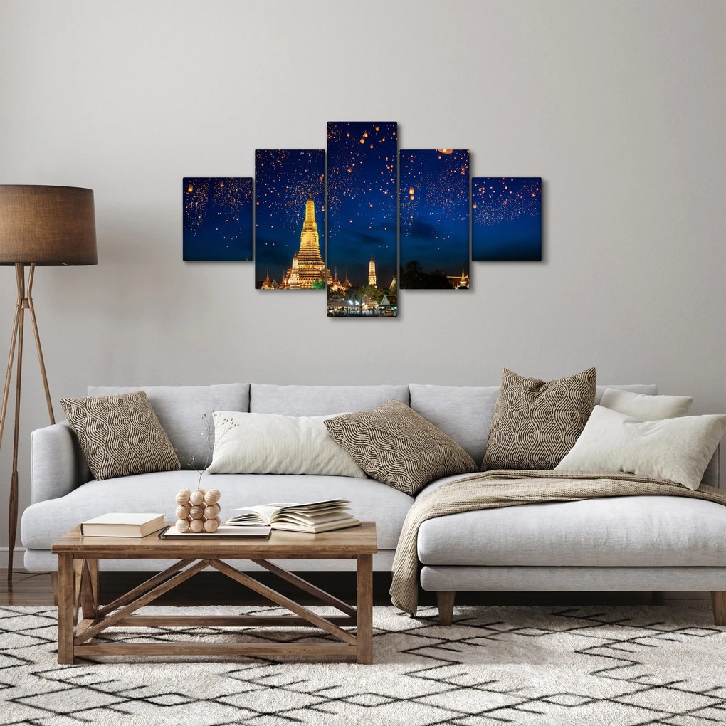 Obraz - Lampiony szczęścia, Bangkok (125x70 cm)