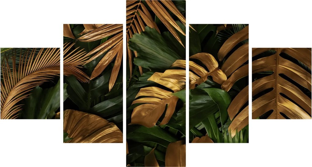 Obraz - Złote liście (125x70 cm)