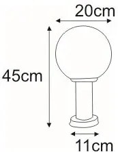 Niska lampa ogrodowa słupek - 5X S276 L5-K36