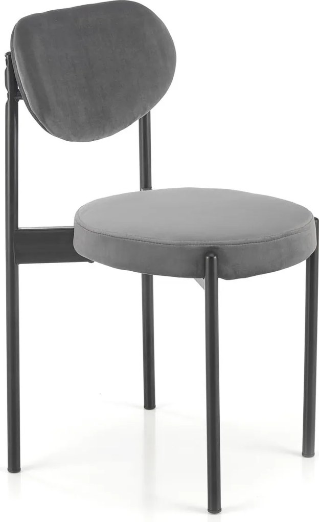 Proste krzesło K509 z welurową tapicerką