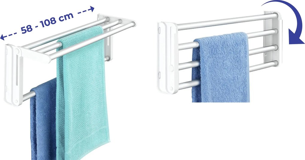 Teleskopowy wieszak, suszarka na ubrania