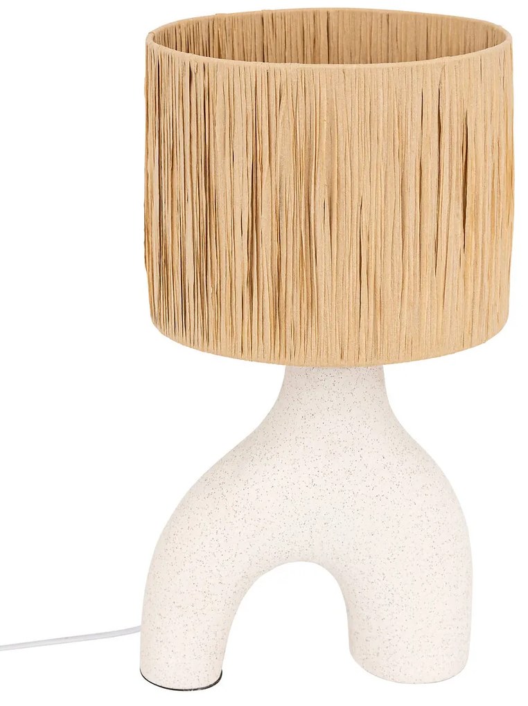 Ceramiczna lampa stołowa z kloszem SANIA, 47 cm