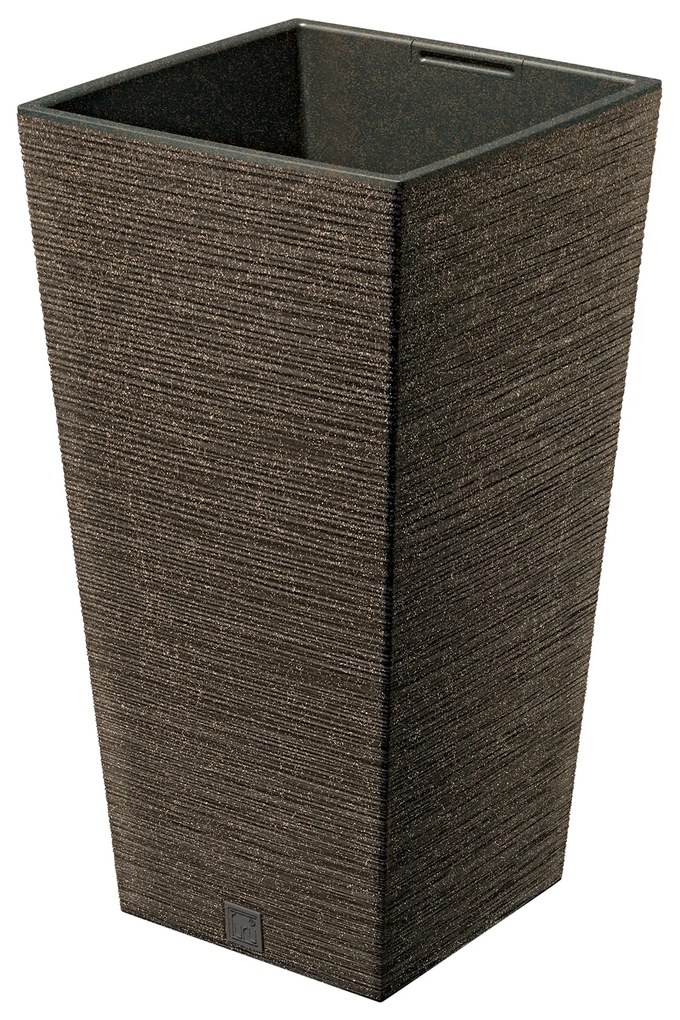 Donica ogrodowa kwadratowa Furu Square Eco Wood 50 cm kawa PROSPERPLAST