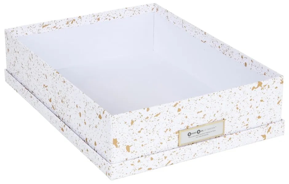 Pudełko w biało-złotym kolorze Bigso Box of Sweden Oskar